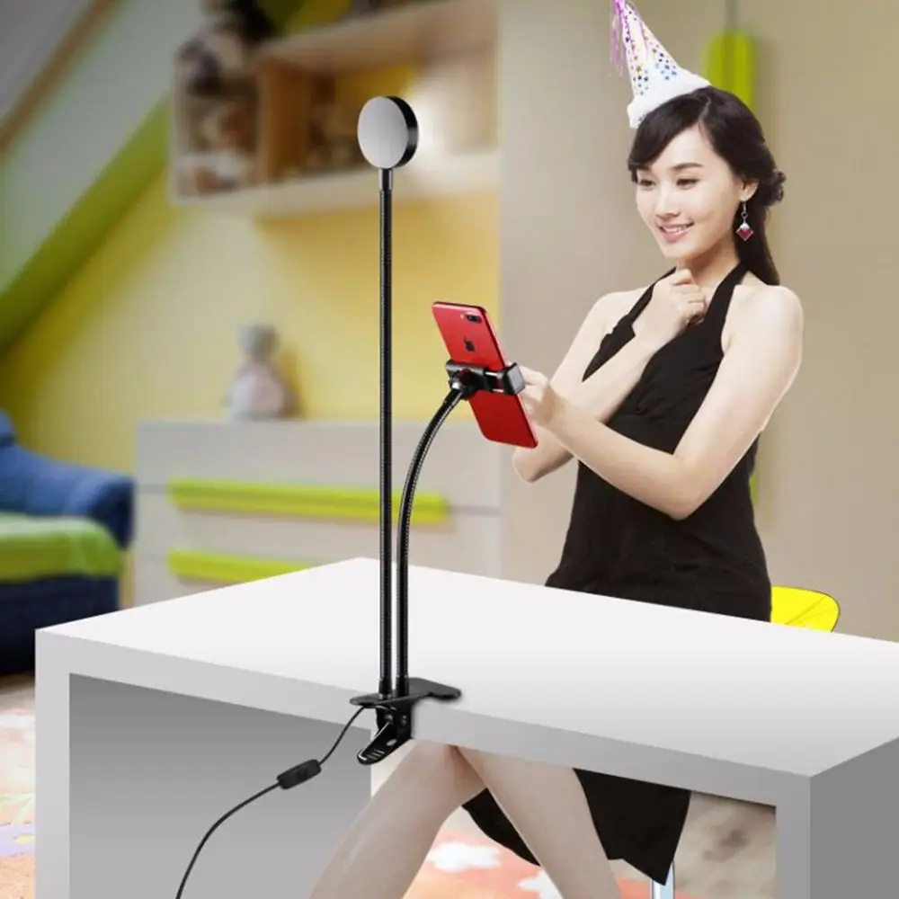 Кольцевой осветитель на светодиодах (Led) для селфи трансляция видео чат в прямом