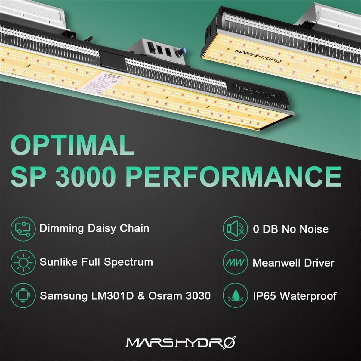 Mars Hydro SP 3000 Full Spectrum LED Grow Light Samsung LM301B 300W Hydroponics Waterproof Phytolamp for Plants |