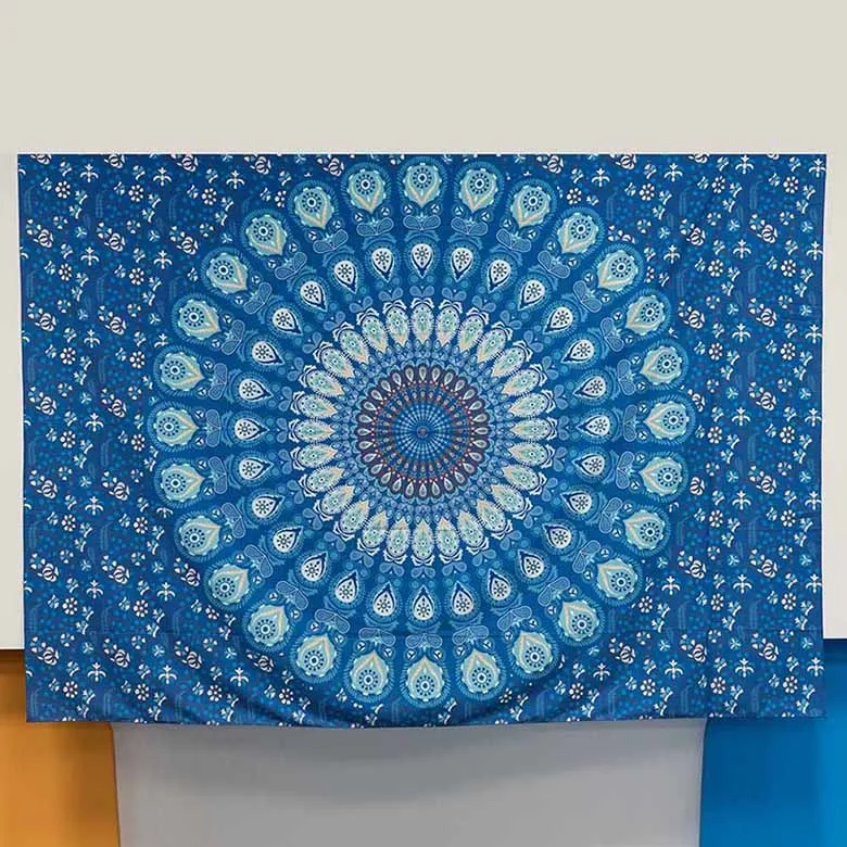 Новый Индийский гобелен в виде мандалы настенный домашний декор стиле хиппи