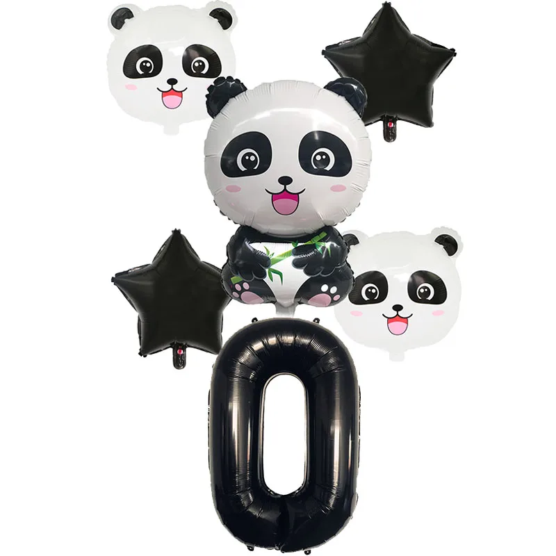 1 комплект милый мультяшный воздушный шар с пандой 32 дюймовые воздушные шары из
