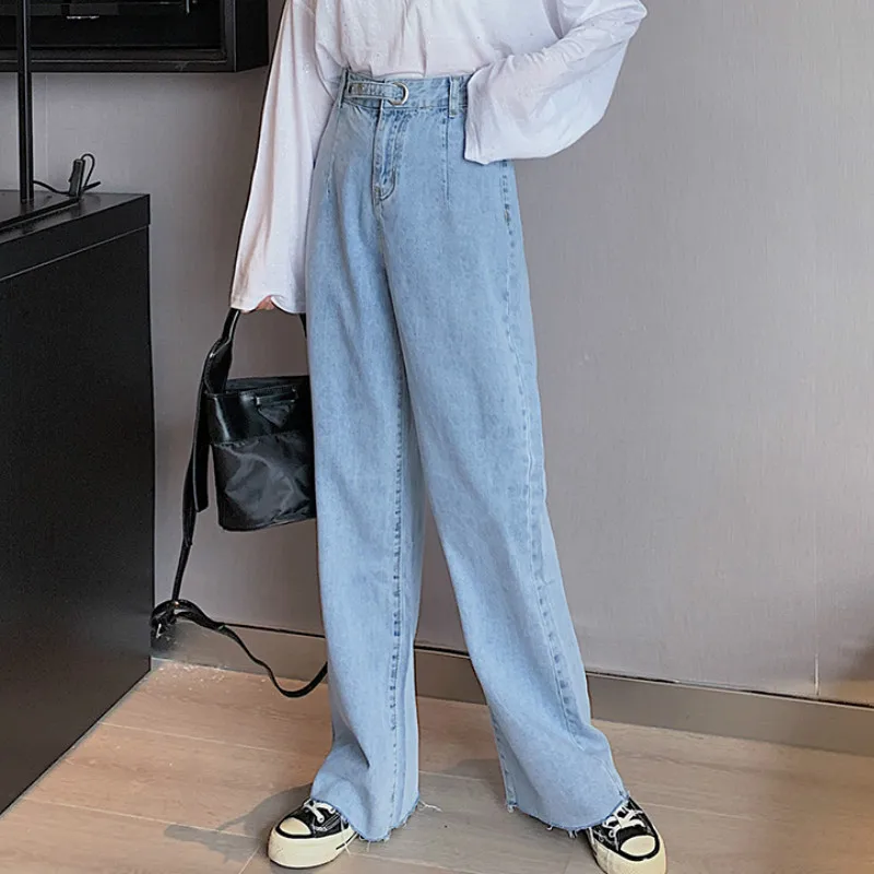 

Plus Size Loose Wide Leg Straight Jeans for Women M L XL 2XL 3XL 4XL