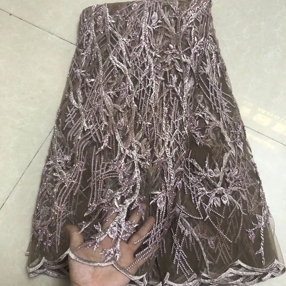 Женская кружевная ткань ручной работы бусины 2019 высокое качество новый дизайн