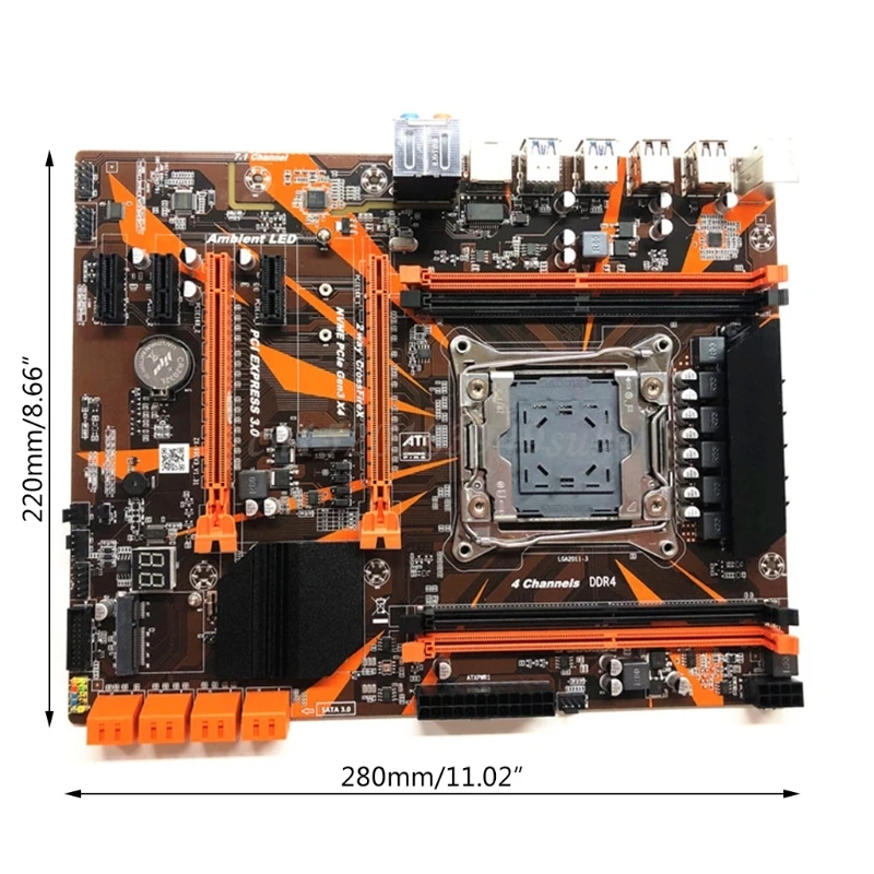 

X99 Mainboard LGA2011-V3 Professional 4 Channel DDR4 Desktop Computer Motherboard Module Random Color