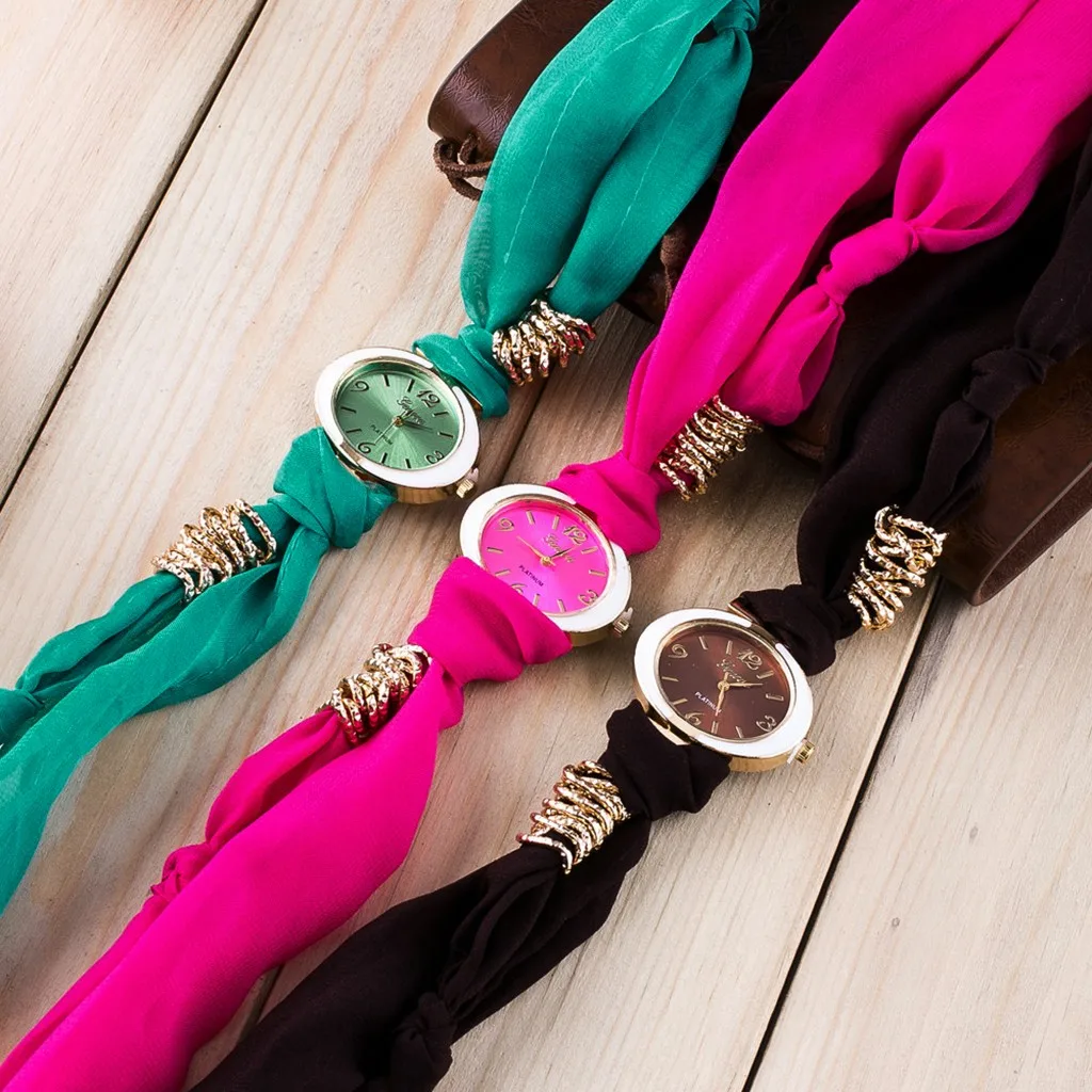 

WomenS Watch Stainless Steel Oval Dial Ribbon Quartz Watch Boho Style Analog Wristwatch Ladies Girls Clock Hour Reloj Gifts