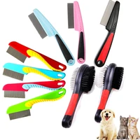 hot sale pet animal care comb protect flea comb for cat dog pet stainless steel comfort flea hair grooming comb dog grooming