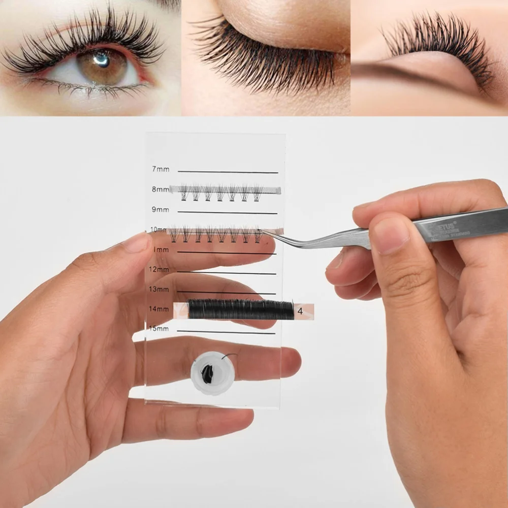 

1pc Grafting Eyelash Glue Acrylic Board 2 in 1 Eyelash Extension Platform Grafting Eyelash Tool