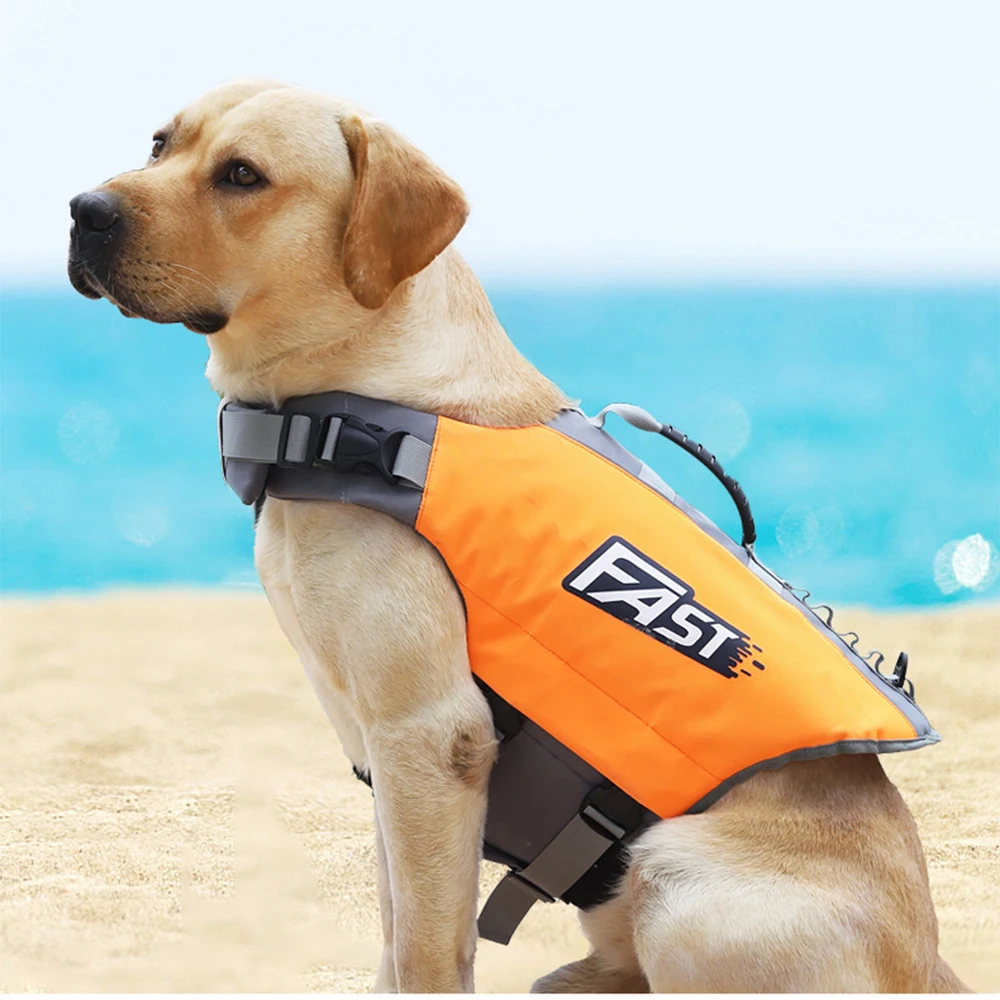 Chaleco salvavidas para mascotas, ropa de natación para perros, chaleco salvavidas con mango de rescate flotante