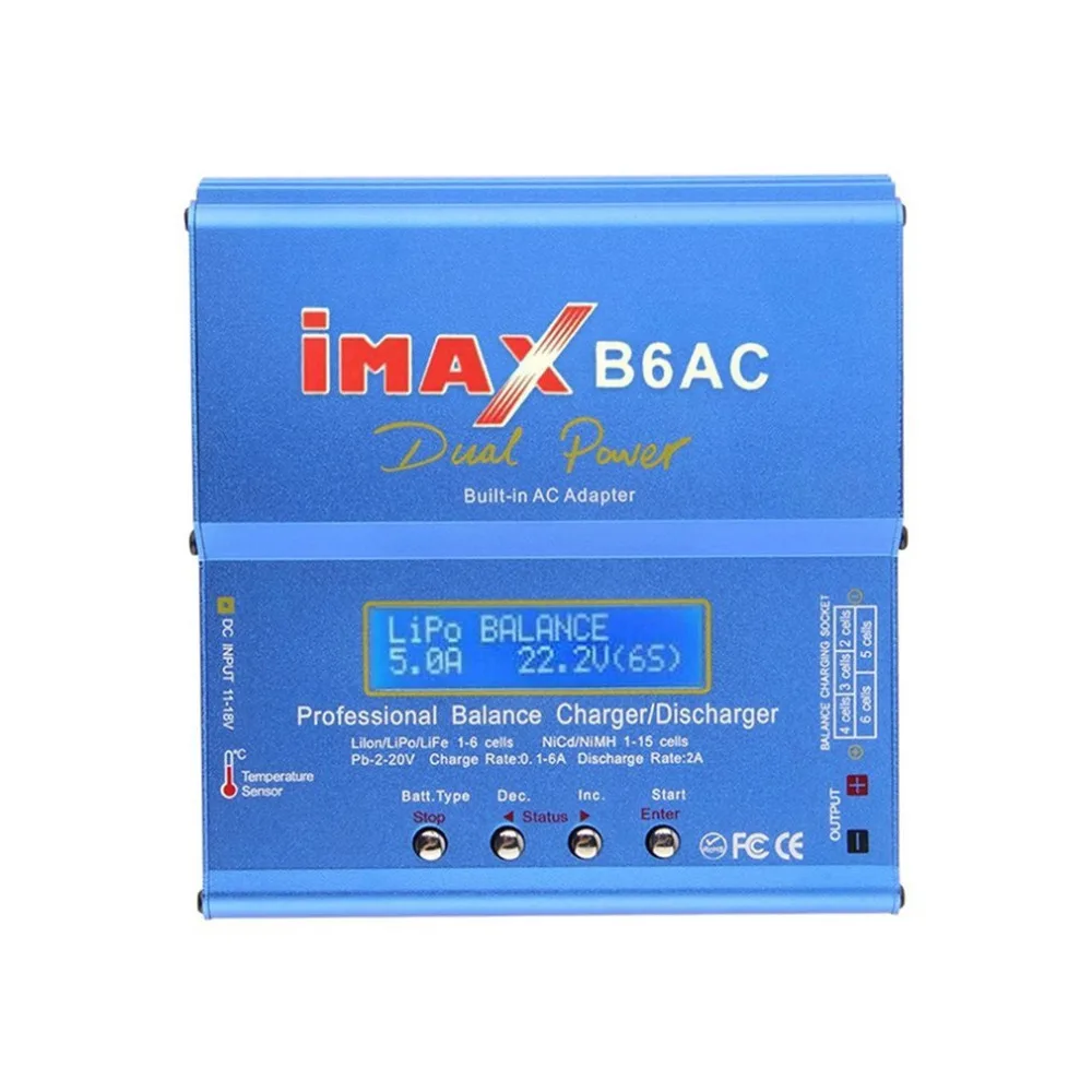 New 80W iMAX B6AC 100V-240V Car  Charger  Lipo NiMH 3S RC Lithium Battery Balance Digital LCD Screen RC Hobby