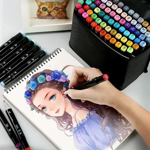 Набор маркеров для рисования, с двумя наконечниками, разноцветные, 04379