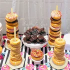 Деревянная подставка для пончиков, мешки для пончиков, держатель для десертов, Свадебный Детский праздник, девичник для невесты, декор для дня рождения, сувениры