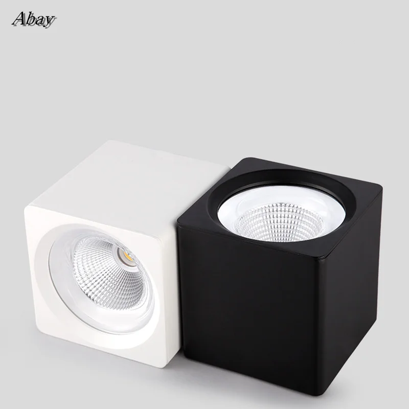 

Квадратный регулируемый COB светодиодный светильник 7 Вт 9 Вт 12 Вт светодиодный точечные потолочные светильники AC85 ~ 265 В светодиодный потолочный светильник Теплый/Холодный белый