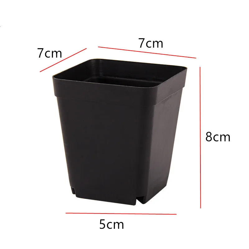 Мини квадратный пластиковый цветочный горшок для растений 5 шт. смешанные цвета