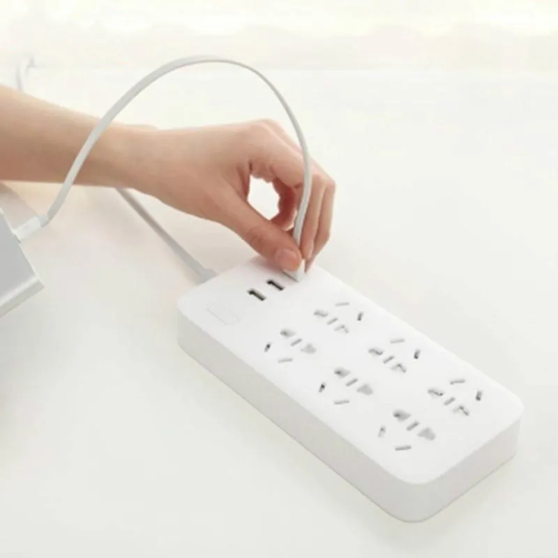 Оригинальная силовая лента Xiaomi Mijia базовая версия 6 розеток С 3 5 В 2 1 А порты USB для