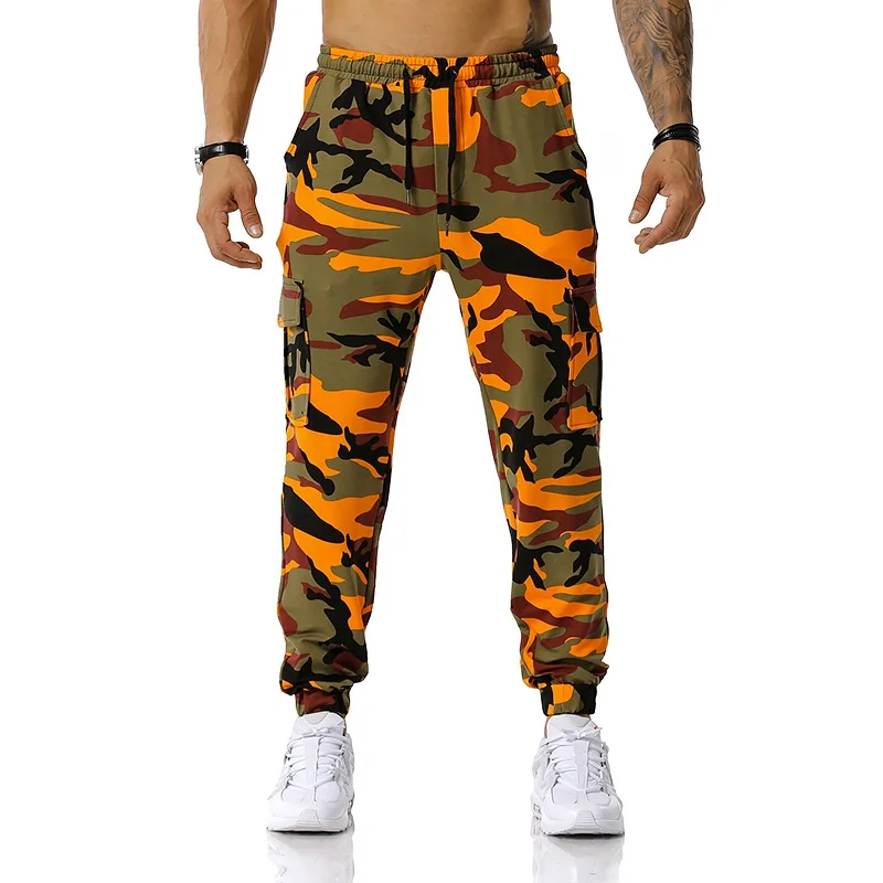 Men's Casual Cotton Outdoor Sport Camouflage Cargo Pants Elastic Waist Drawstring Military Tactical | Мужская одежда