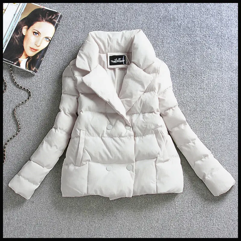 2023 New Women Winter Jacket Parkas Female Thick Cotton Padded Jacket Short Coat Slim Warm Outwear Lady Casual Thick Coat H987