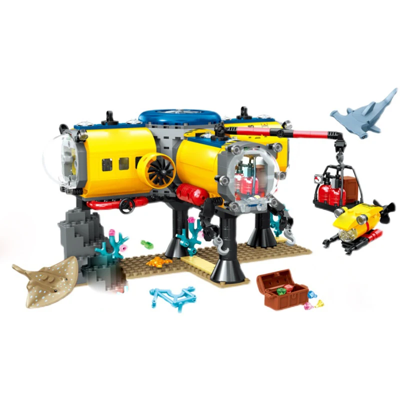 Новинка 2021 основа для изучения города и океана строительные блоки детские