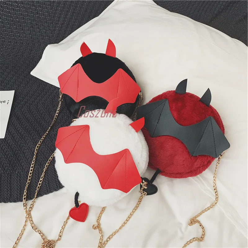 3 цвета маленький монстр плюшевые сумки на плечо мультяшная летучая мышь