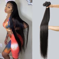 straight wave bundles human hair brazilian natural black hair weave 4 remy human hair bundles for black women hair extensions
