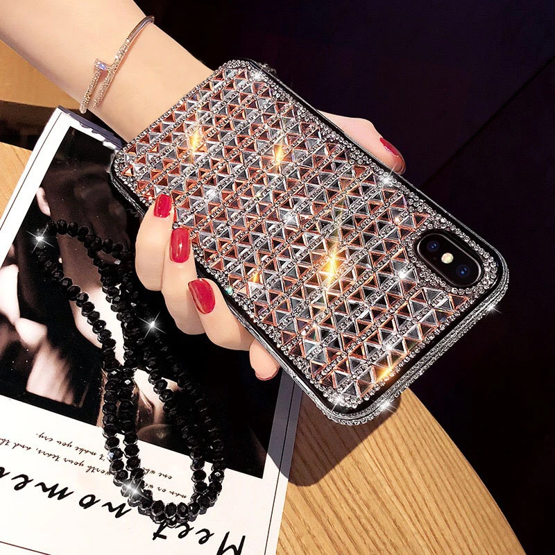 Роскошный ювелирный чехол для Iphone 11 12 Pro Xs Max Xr X блестящие чехлы с бриллиантами 6s 7 8