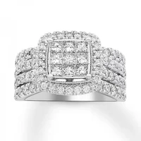 elegant bling iced out square cubic zircon ladies ring with white aaa crystal rhinestone for women party wedding jewelry