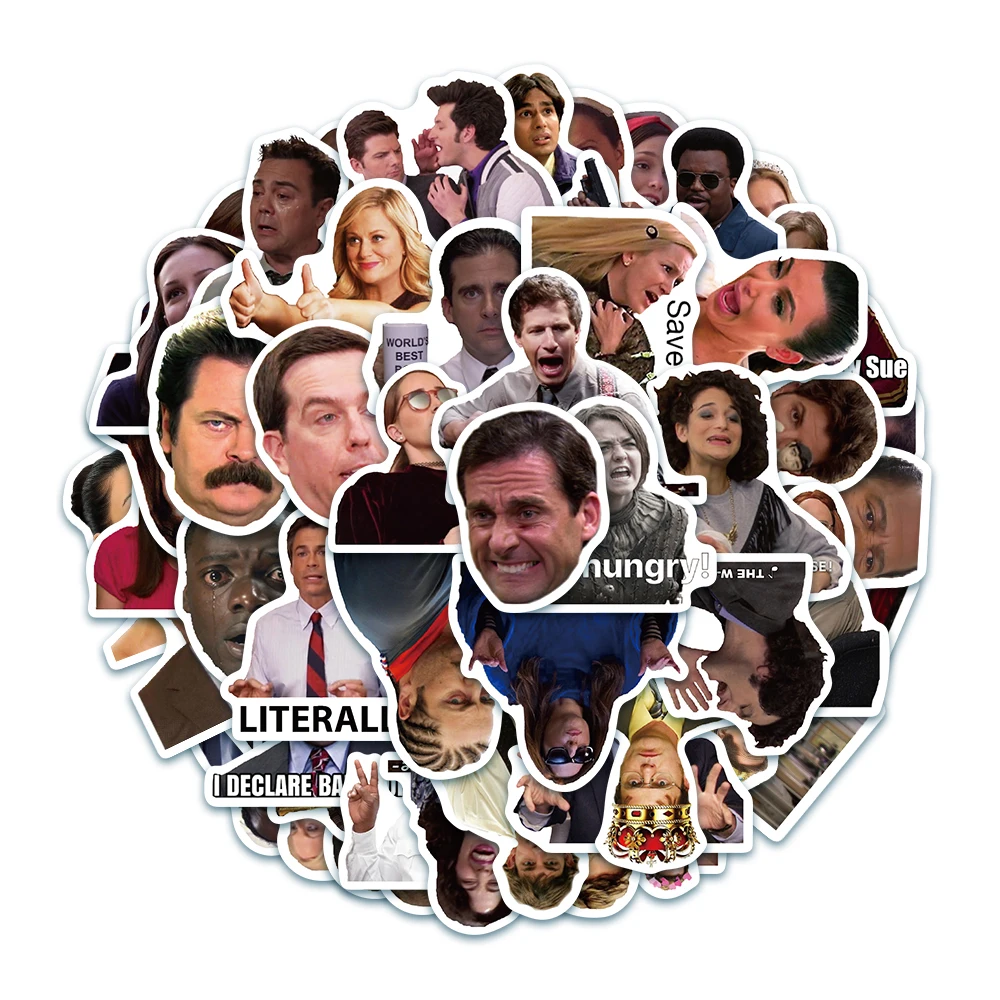 

10/25/50PCS Office TV Show Meme Fans Gift Decoration Sticker for DIY Scrapbooking Album Luggage Laptop Phone Decal Sticker