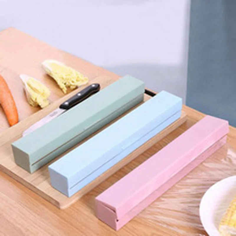 New Plastic Preservative Film Cutter High Quality Food Wrap Dispensers Seal Aluminum Foil Wax Paper Kitchen Accessories | Дом и сад