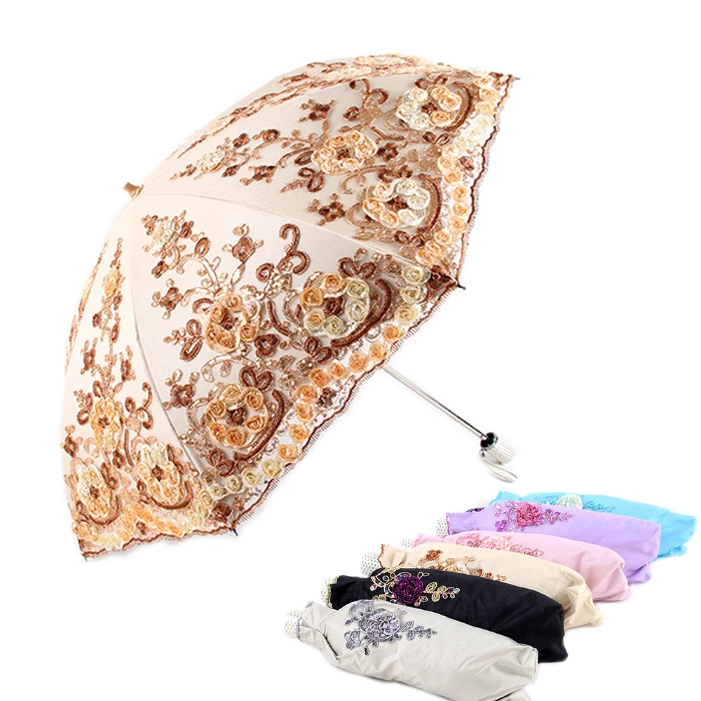 Новое поступление 2020 кружевной зонт от дождя и солнца женские модные изогнутые
