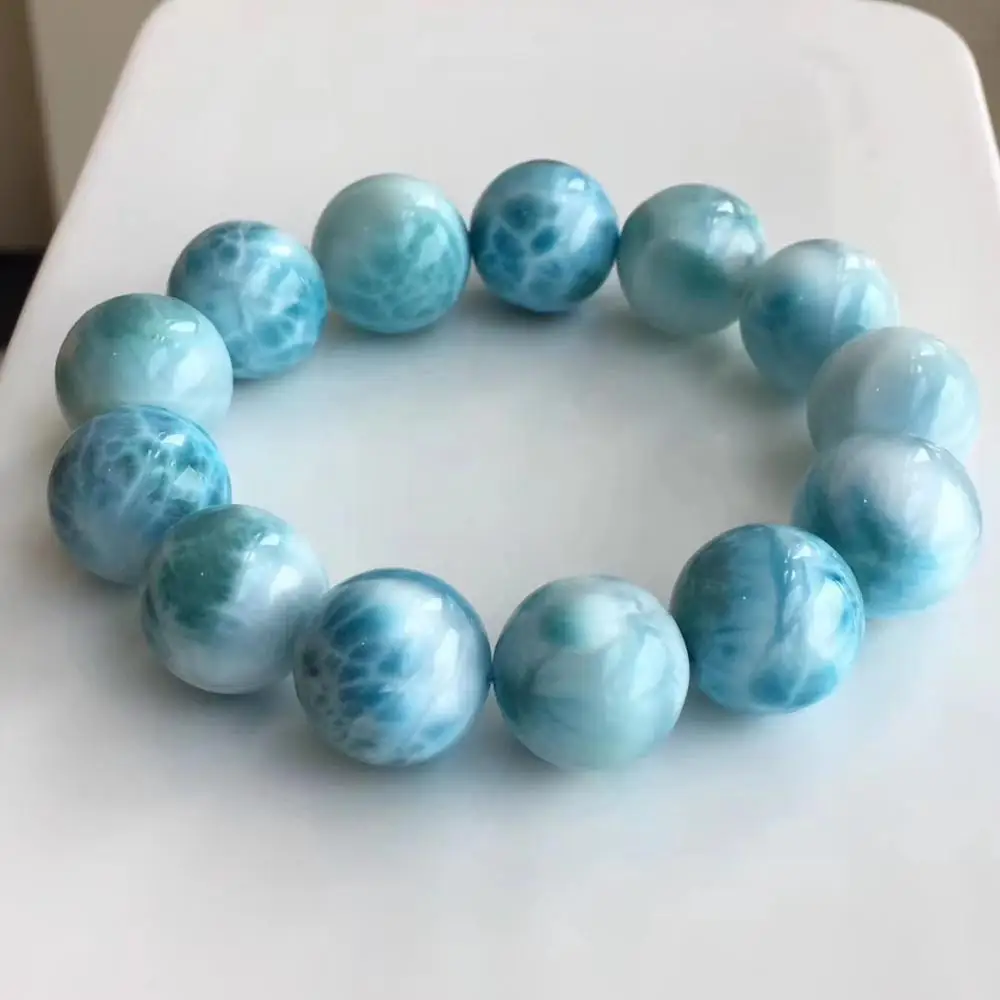 Браслет из натурального ларимара 18 1 мм|Гибкие и жесткие браслеты| |