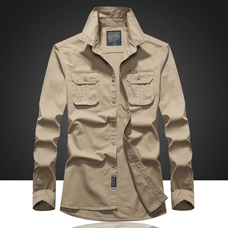 Военная армейская Мужская рубашка весна осень 2020 Спортивная Хлопковая мужская с