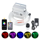 Bluetooth 10W RGBW мерцающие волоконно-оптические потолочные светильники в комплекте EU Plug-0.75mm * 350pcs * 3m