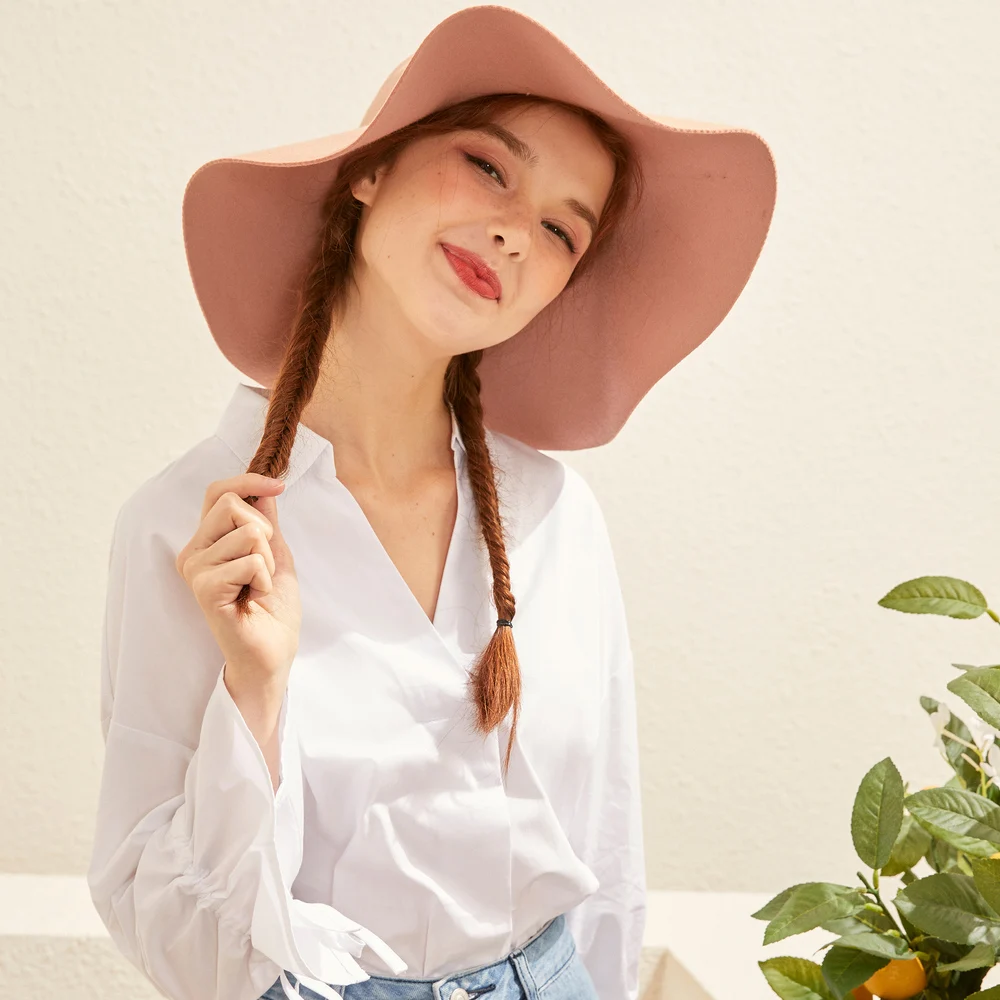 Женские блузки с длинными рукавами Metersbonwe весенне осенние Рубашки поясом милая