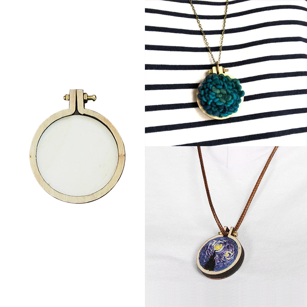 _ Креативное деревянное мини-кольцо для вышивки кольцо крестиком рамка ручной