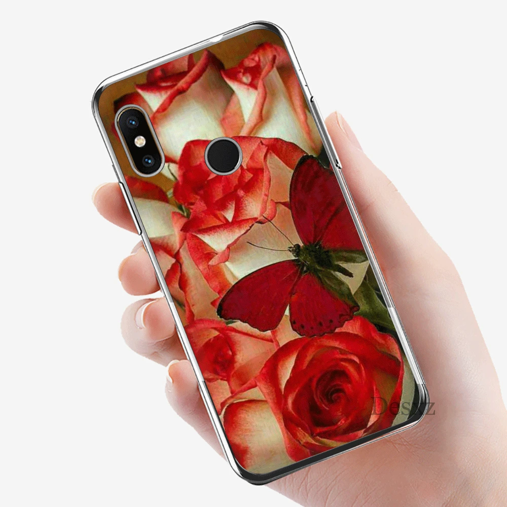 Чехол для телефона Xiaomi Redmi GO 7 S2 4A 4X5 5A Plus 6 6A 7A K20 Pro защитный чехол с красными пустыми розами