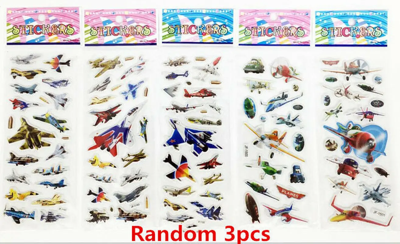 3D с героями мультфильма Самолеты Скрапбукинг &amp Бумага Crafs наклеек много-Дети