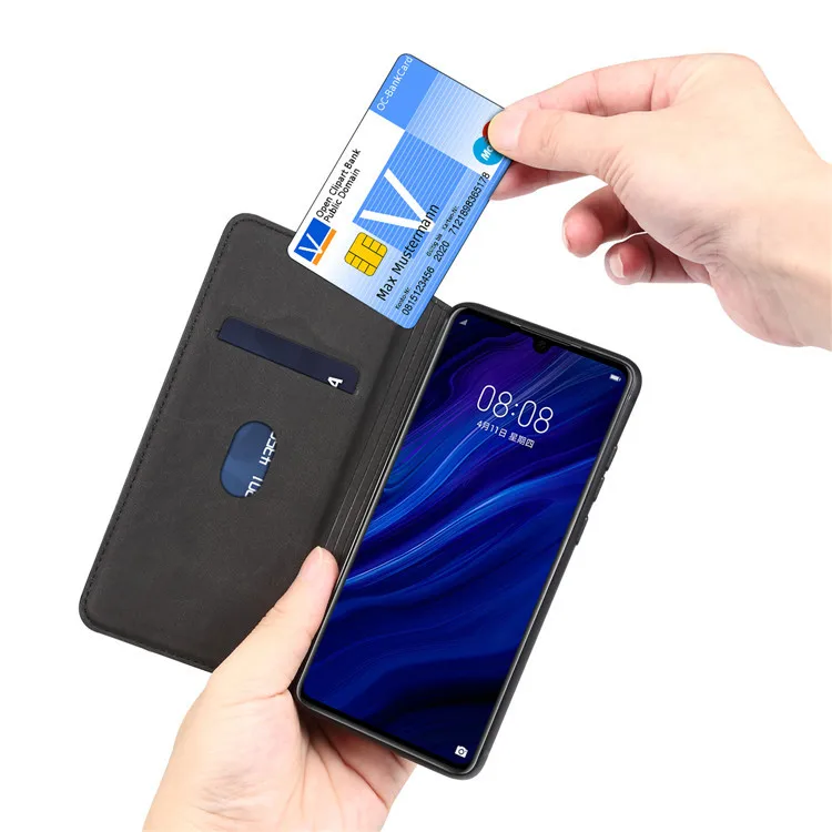 Новинка 2020 кожаный чехол для телефона флип-кошелек Huawei P30 Pro Plus сумки черный