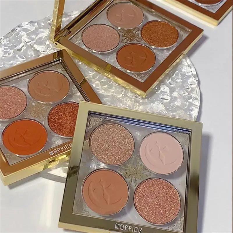 

4 Colors Matte Eyeshadow Palette Glitter Eye Shadow Waterproof Long Lasting Make Up Pallet Shimmer Fashion Women Beauty Eyes