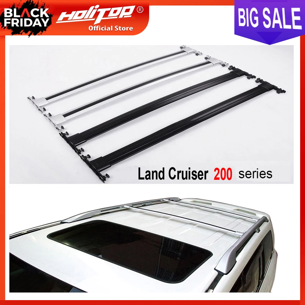 Поперечный багажник на крышу для Toyota Land Cruiser 200 V8 LC 200 LC200 2008-, серебристо-черный, старый продавец, гарантия качества