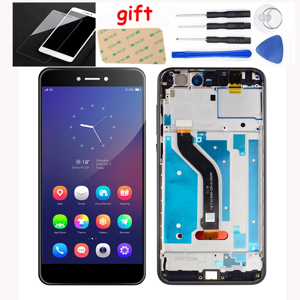 ЖК-дисплей для huawei P8 Lite P9 lite PRA-LA1 PRA-LX1 PRA-LX ЖК-дисплей Дисплей Сенсорный экран Digitizer стекло в сборе с рамкой