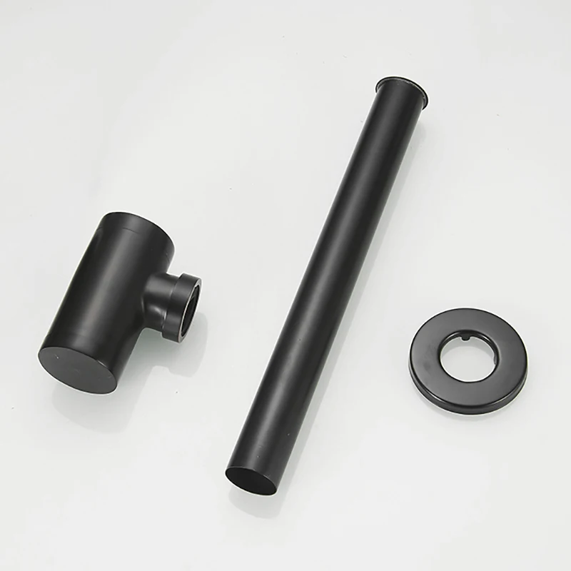 Basin Pop Up Drain Black Brass Bathroom Sink Siphon Drains Bottle Trap With Kit P-TRAP Pipe Waste Hardware Overflow | Обустройство