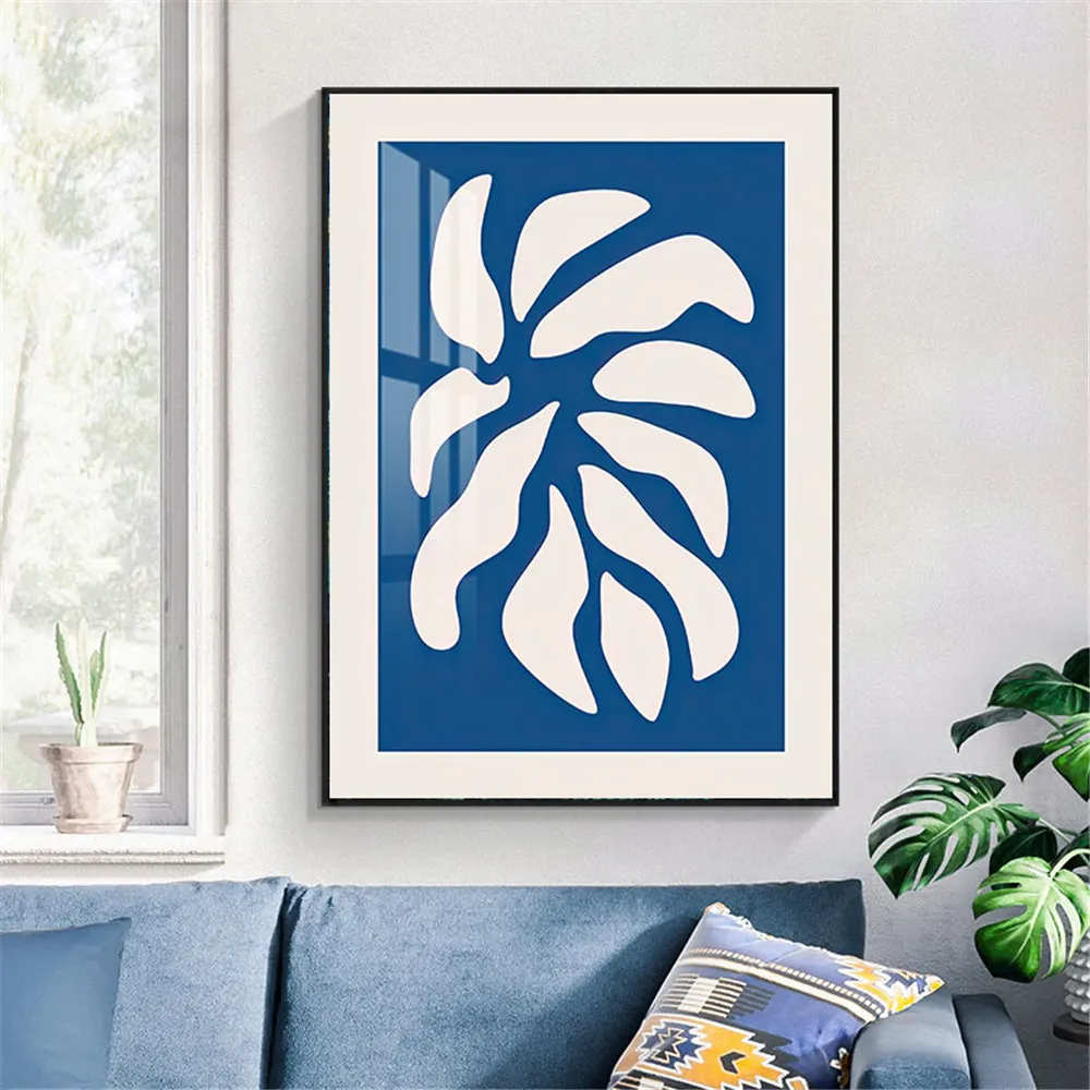 Кровать Blue Matisse букет картина на стену полотно Краски абстрактные скандинавском