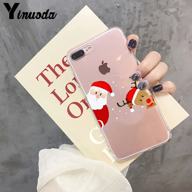 Yinuoda Merry Christmas однотонный Ультратонкий Мягкий полиуретановый чехол для телефона чехол для iPhone 8 7 6 6S Plus X XS MAX 5 5S SE XR 11 pro max