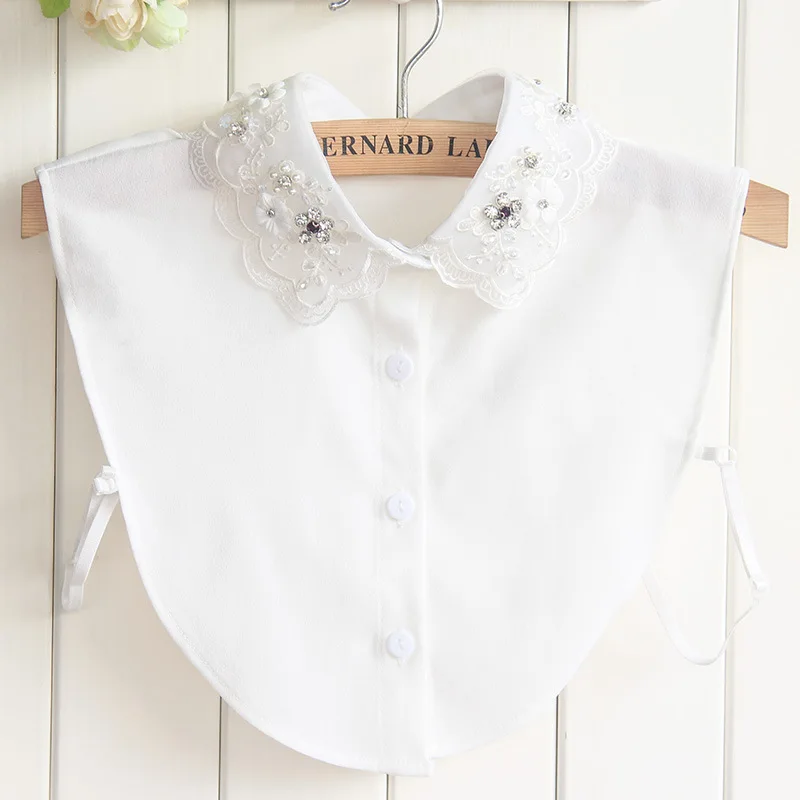 Шифоновый женский воротник Linbaiway из искусственного кружева съемные кружевные