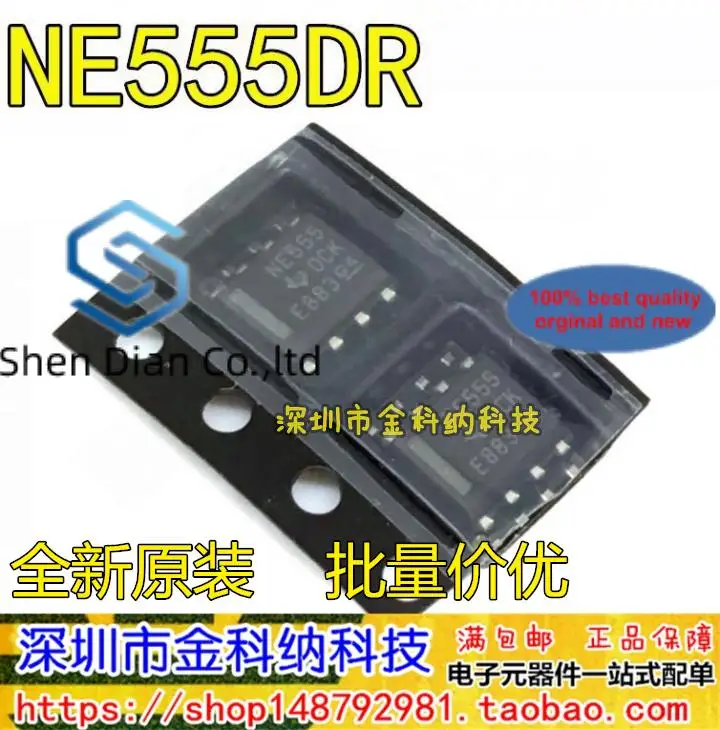10 шт. 100% оригинальные новые в наличии NE555DR NE555 SOP-8 программирующий генератор ИМС