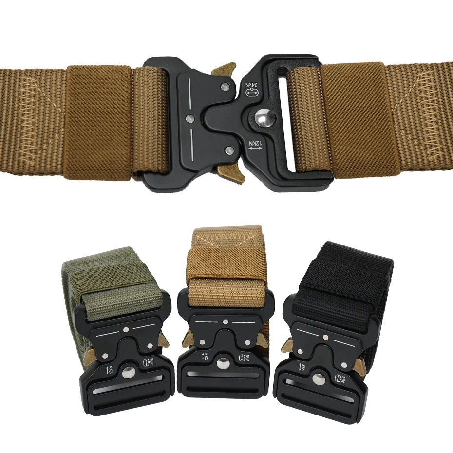 Военный Тактический Нейлоновый Пояс Металлическая Пряжка Регулируемая Армия
