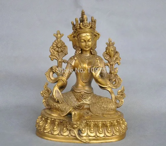 YM 314 7 ''китайская тибетская статуя из чистой бронзы | Дом и сад
