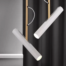 Nordic Hanglamp Slaapkamer Zwart Led Lampen Art Deco 7W Spot Verlichting Parlor Richting Verstelbare Opknoping Plafond Lampen