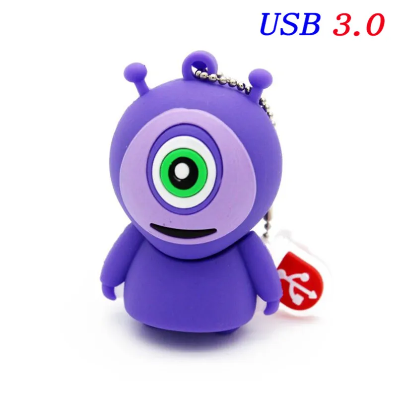 B Usb флеш-накопитель 32 ГБ 3,0, силиконовая ручка дьявола, 128 ГБ, 16 ГБ, 8 ГБ, 4 Гб, usb карта памяти, 64 ГБ, с Рождеством/Хэллоуином/подарком - Цвет: B