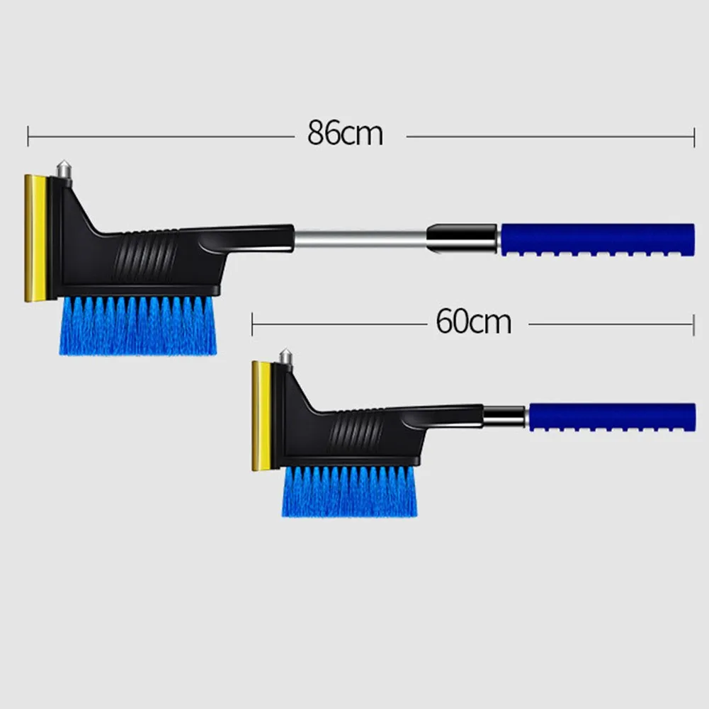 

1 PC Snow Shovel Car Ice Scraper Windshield Telescopic Snow Breaker Brush Shovel Blue Rotating Telescopic Rod Simple Operation