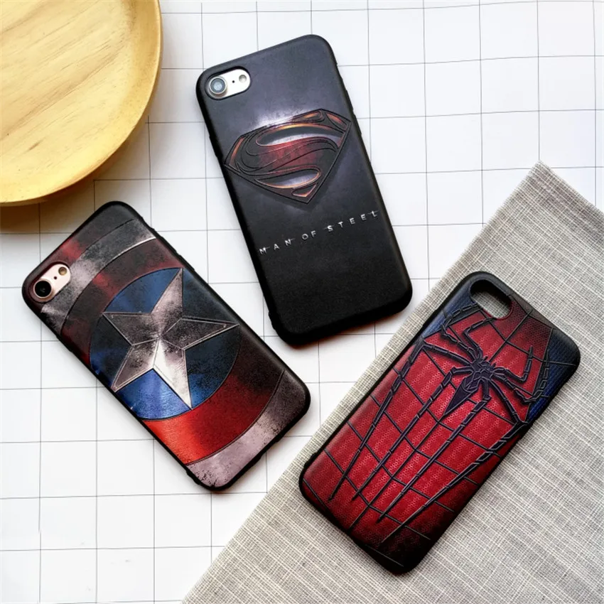 Мягкий ТПУ чехол для iPhone11 pro max XS MAX 7 8 6 6s Plus XR 10X Супермен Бэтмен Marvel чехол для телефона samsung S8 S9 Plus Note8 9