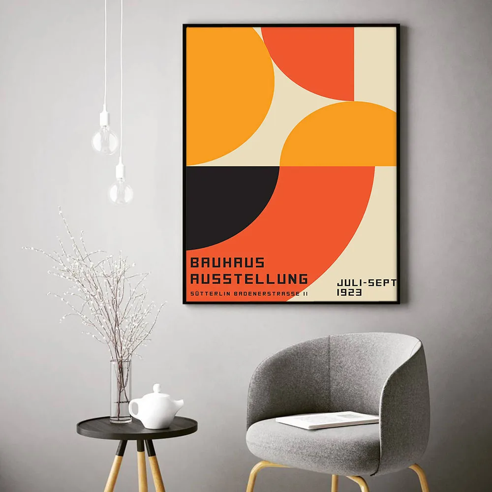 

Minimalist Bauhaus Abstract Geometric Lines Nordic Modern Wall Art Canvas Painting Posters and Prints Pictures Living Room Decor